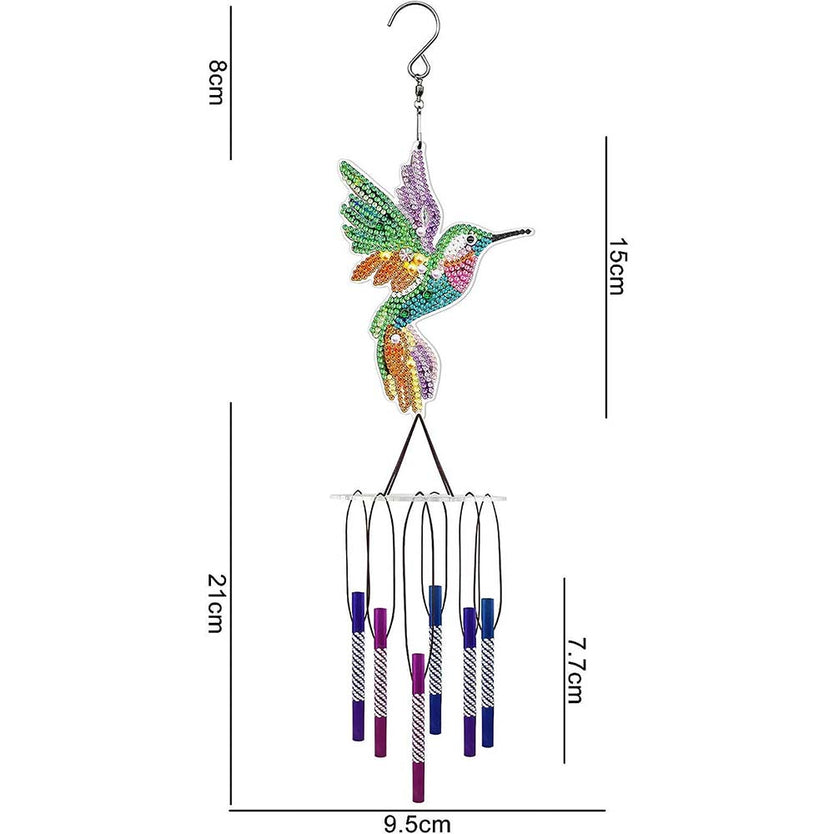 5D Diamond Painting Windspiel Kolibri, Unique-Diamond