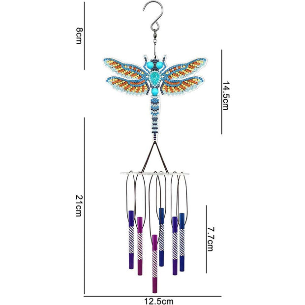 5D Diamond Painting Windspiel Libelle, Unique-Diamond