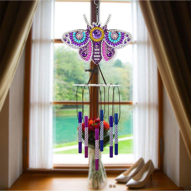 5D Diamond Painting Windspiel Schmetterling, Unique-Diamond