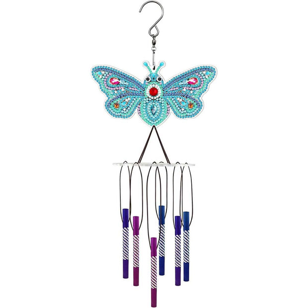 5D Diamond Painting Windspiel Schmetterling, Unique-Diamond