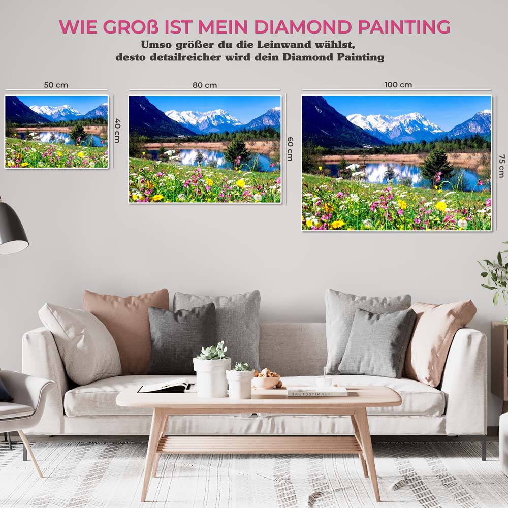 5D Diamond Painting Zugspitze, Unique-Diamond