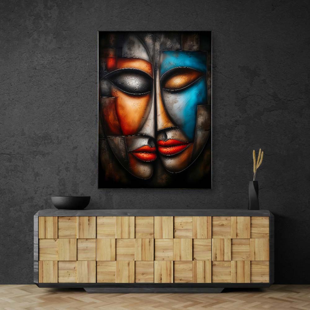 5D Diamond Painting – Abstrakte Liebe in Farben Unique-Diamond