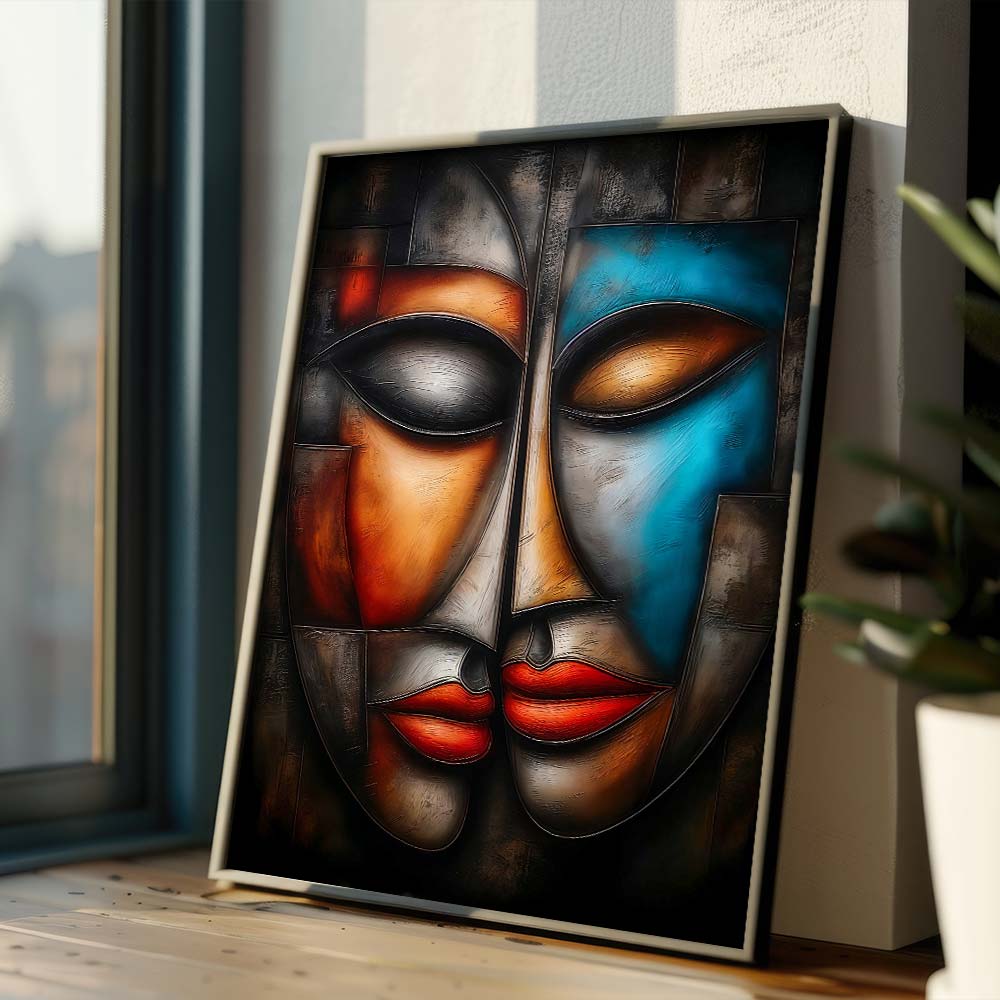 5D Diamond Painting – Abstrakte Liebe in Farben Unique-Diamond