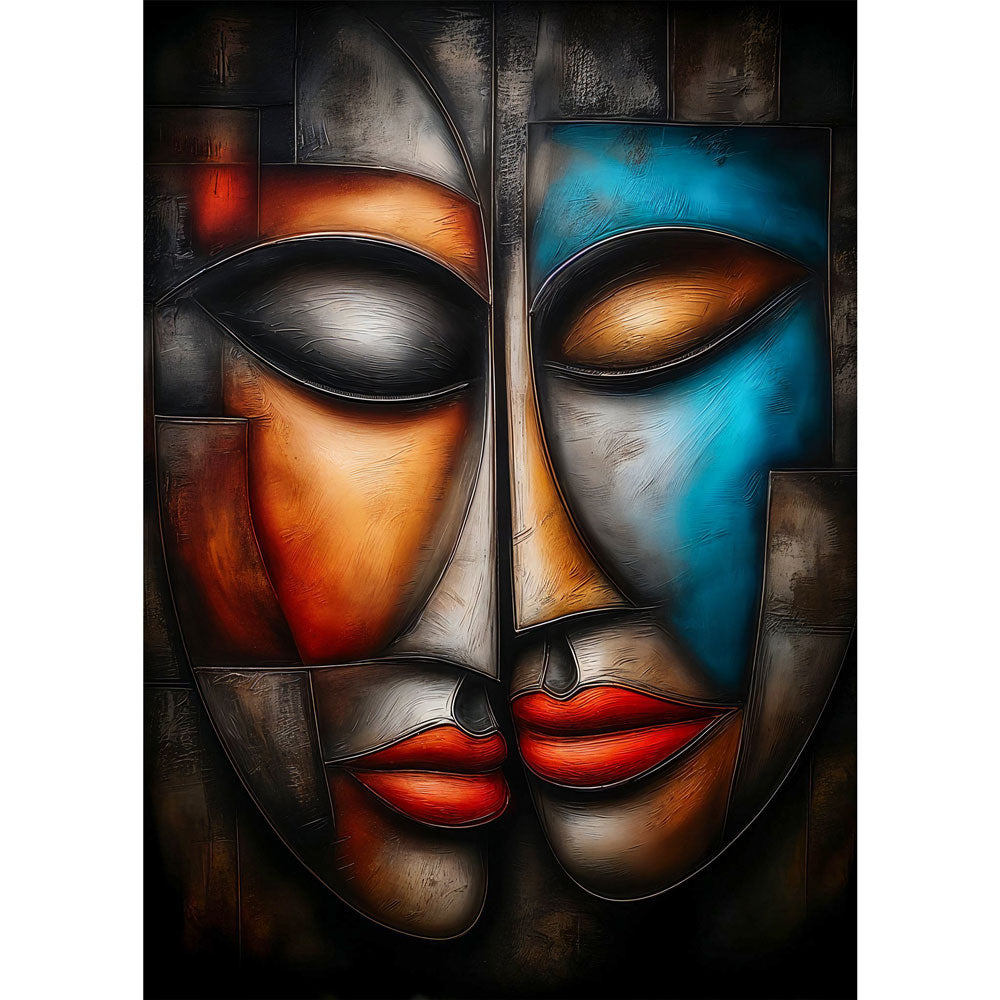 5D Diamond Painting – Abstrakte Liebe in Farben Unique-Diamond