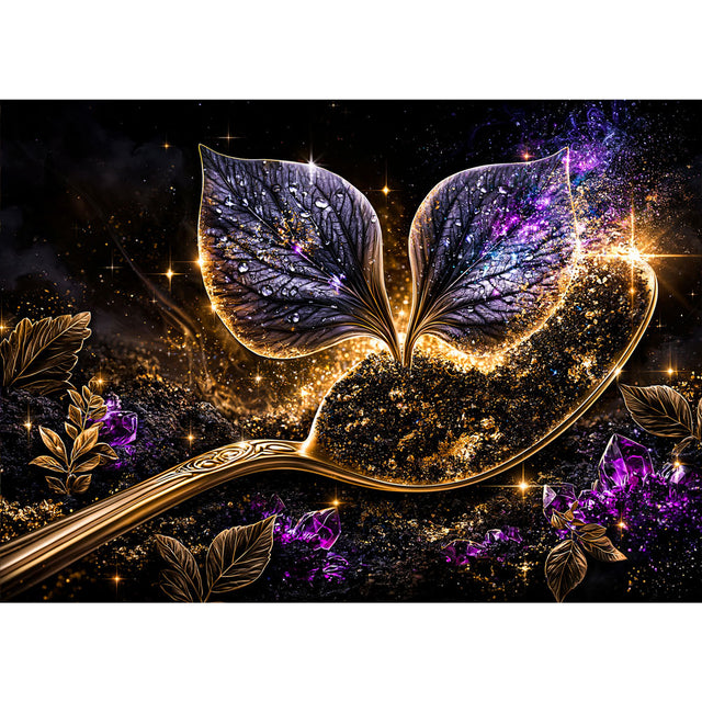 5D Diamond Painting – Blätter des Sternenlichts | Unique Diamond