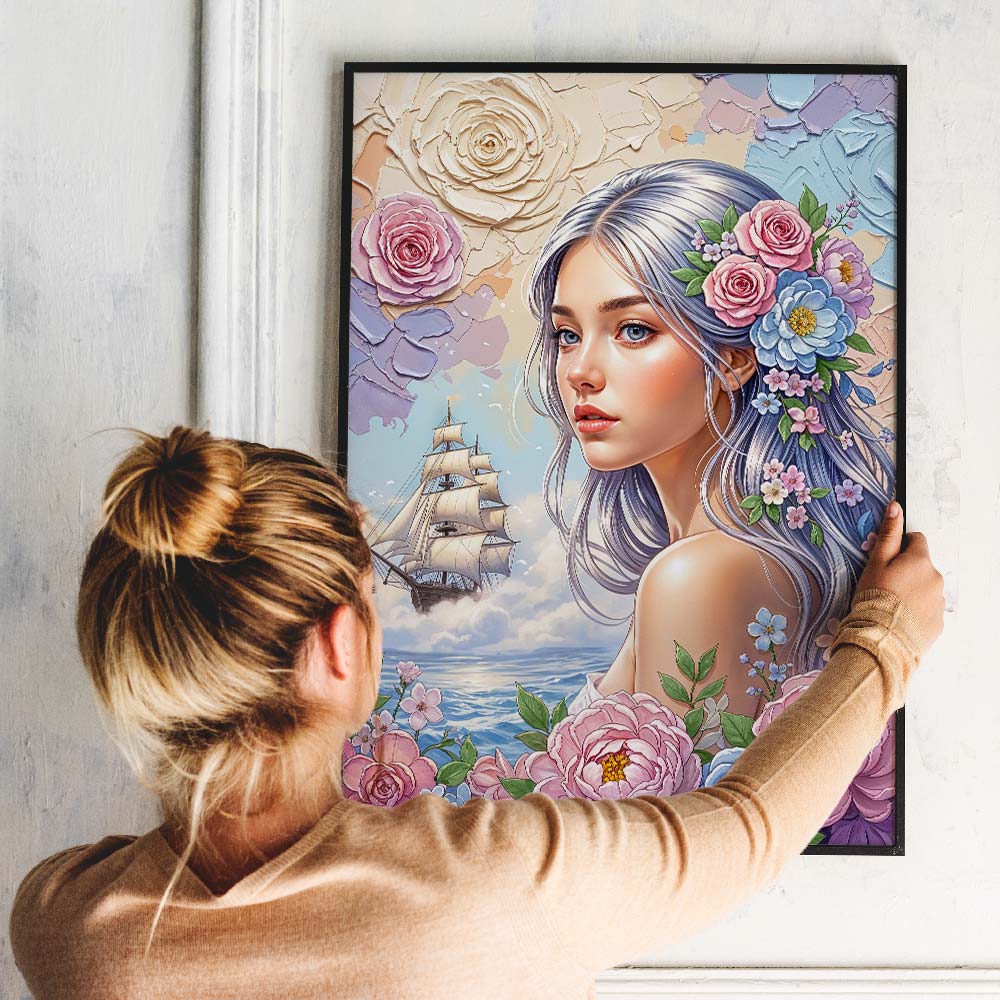 5D Diamond Painting – Blütentraum der See Unique-Diamond