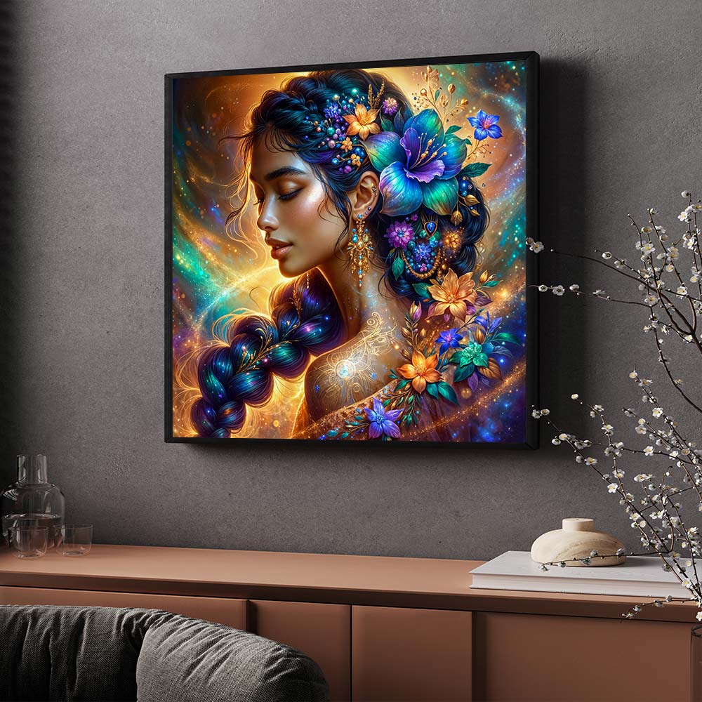 5D Diamond Painting – Elara, Göttin des Sternenlichts, Unique-Diamond