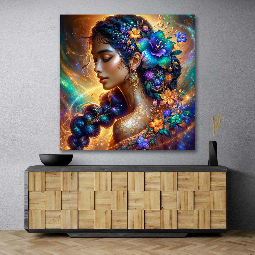 5D Diamond Painting – Elara, Göttin des Sternenlichts, Unique-Diamond