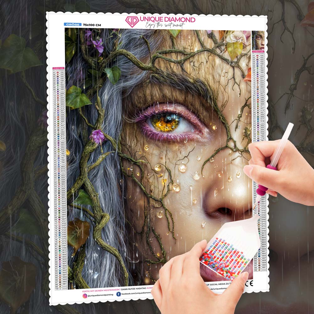 5D Diamond Painting – Elenya, Träne des Waldes Unique-Diamond