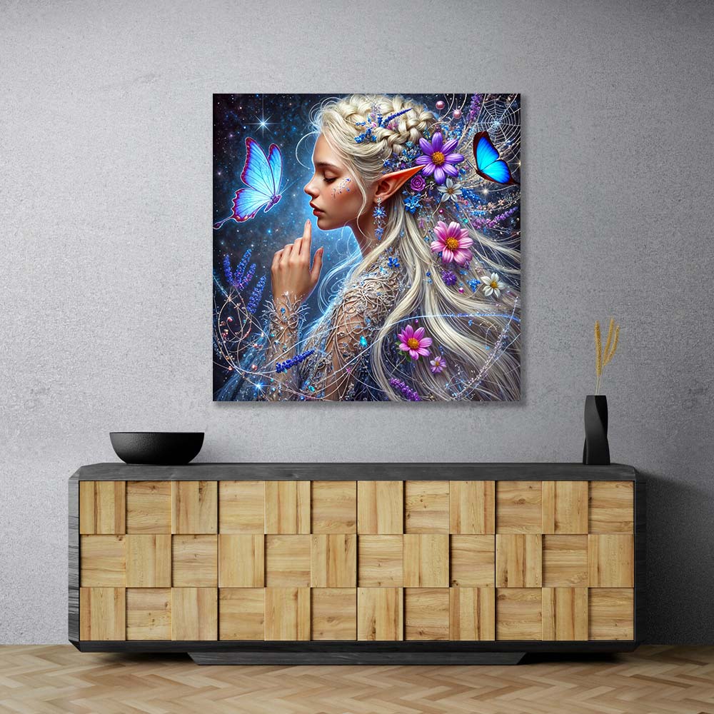 5D Diamond Painting – Elfenzauber im Sternenlicht, Unique-Diamond