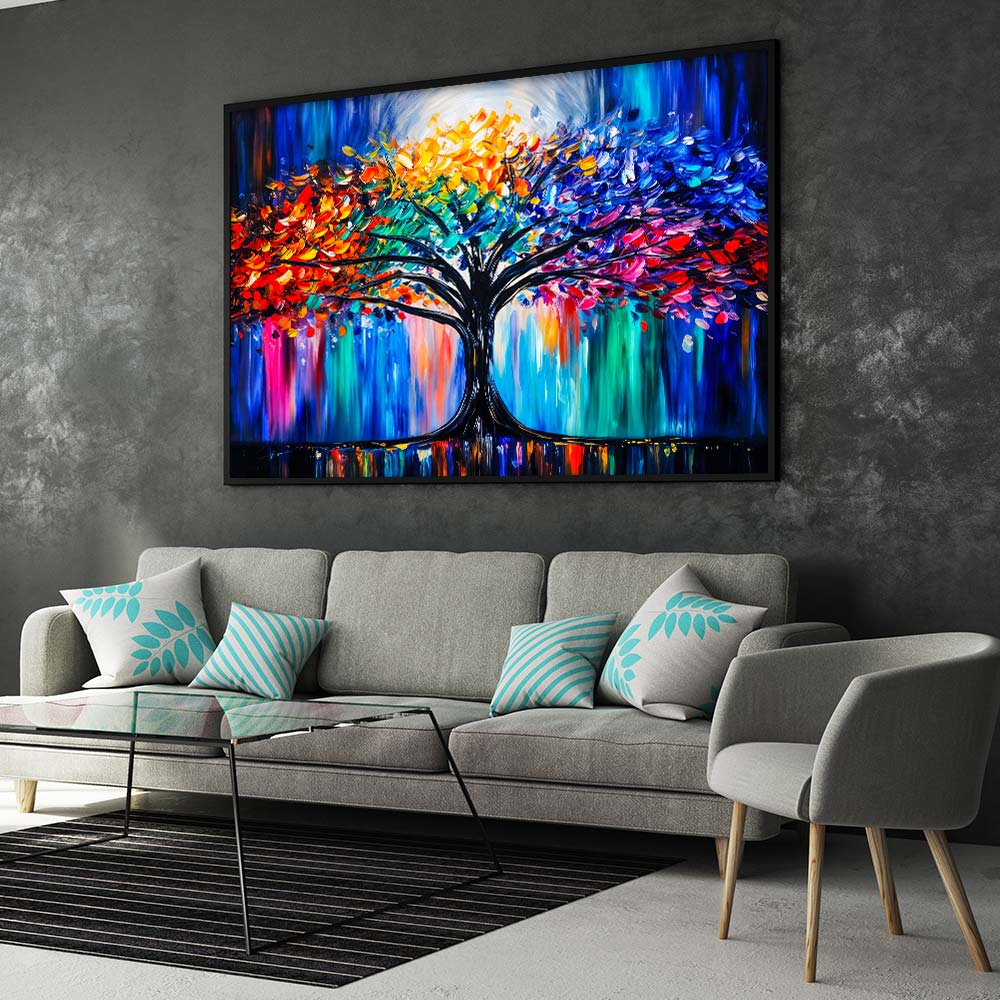 5D Diamond Painting – Farbenbaum des Lebens Unique-Diamond