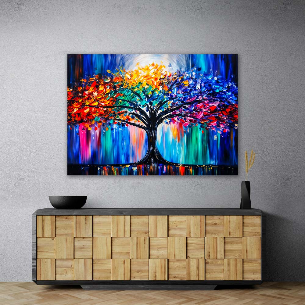 5D Diamond Painting – Farbenbaum des Lebens Unique-Diamond