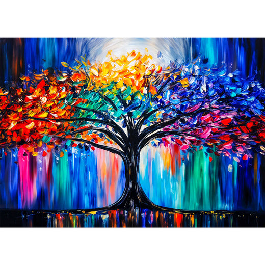 5D Diamond Painting – Farbenbaum des Lebens Unique-Diamond