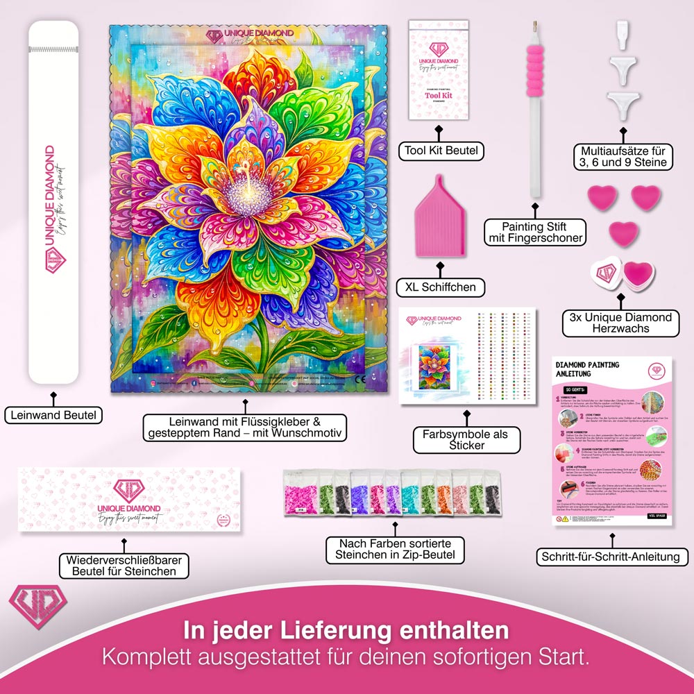5D Diamond Painting – Floravida Magie der Farben