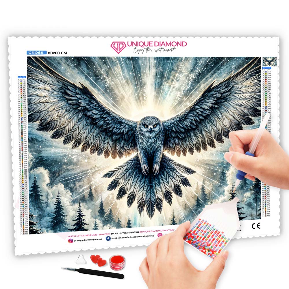 5D Diamond Painting – Flügel des Nordlichts, Unique-Diamond