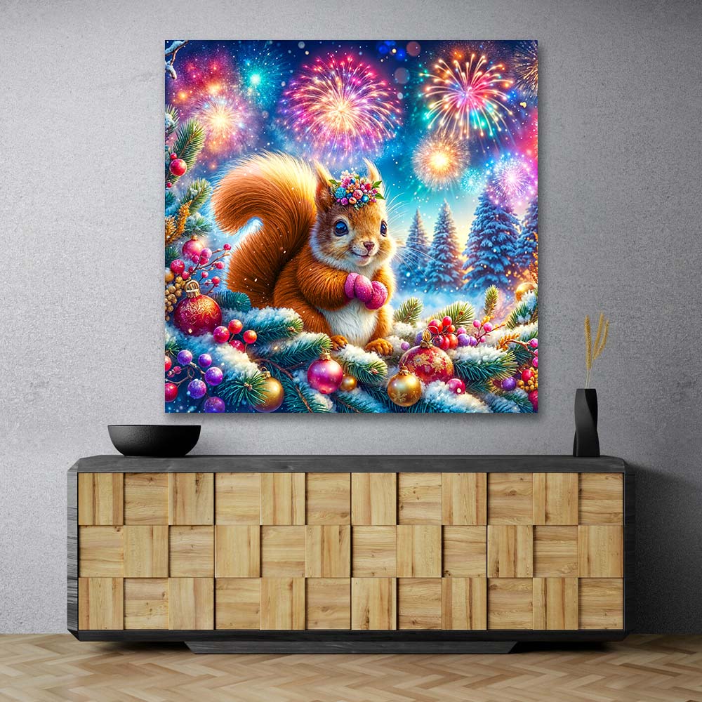 5D Diamond Painting – Funkelpfötchen & das Silvesterwunder, Unique-Diamond