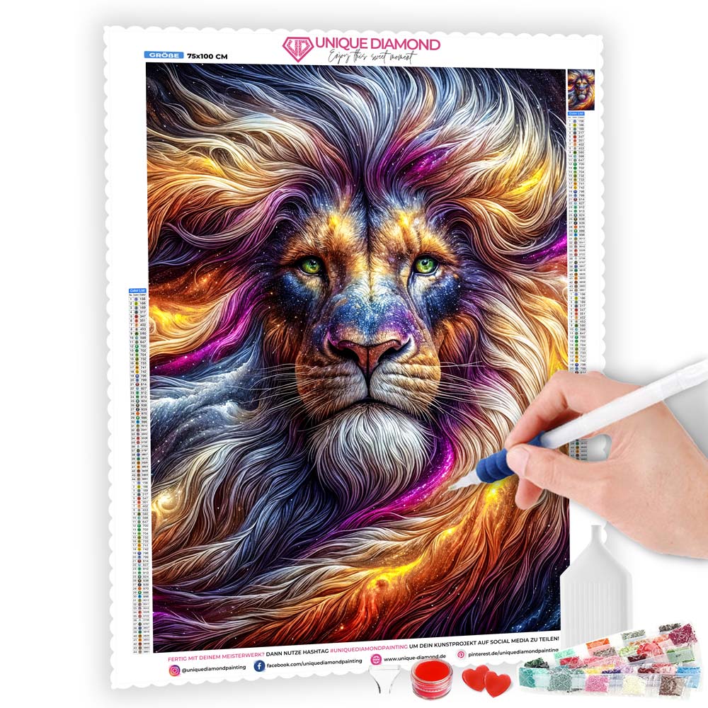 5D Diamond Painting – Galaktischer König, Unique-Diamon