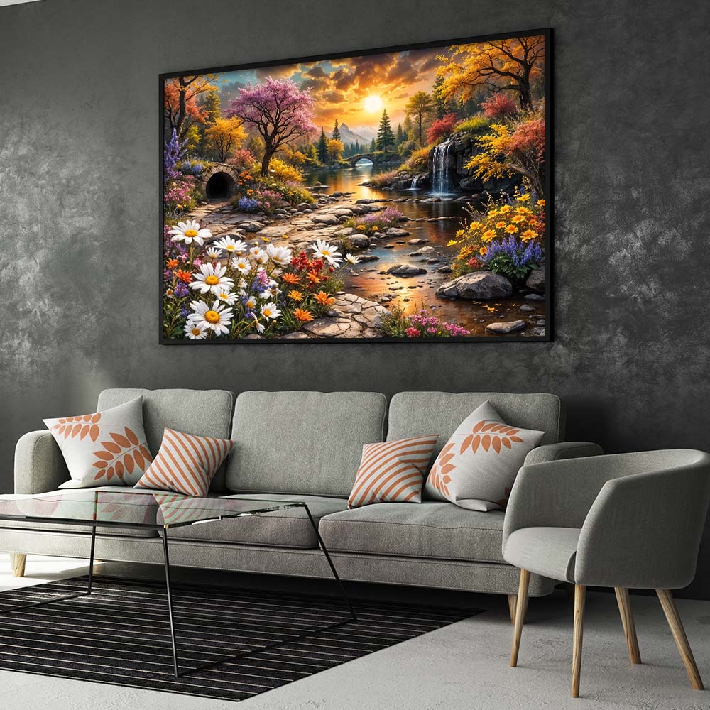 5D Diamond Painting – Golden Serenity Unique-Diamond