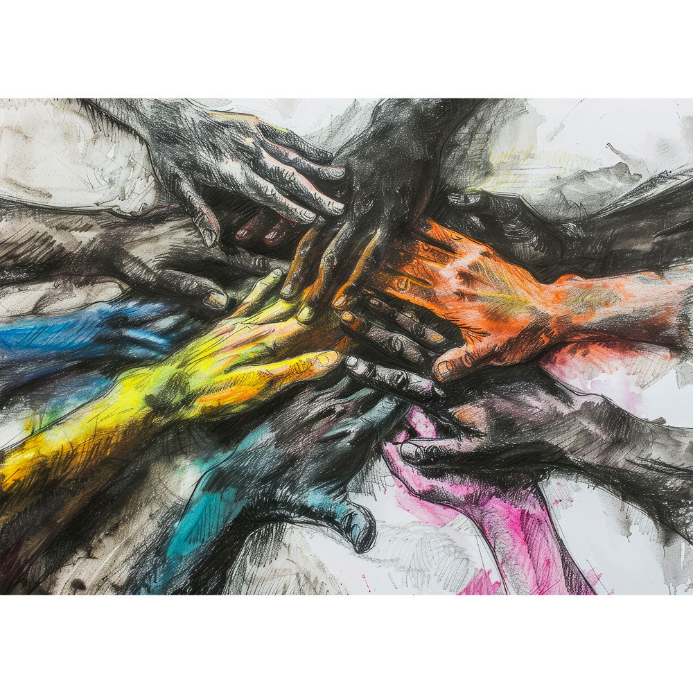5D Diamond Painting – Hände der Einheit Unique-Diamond