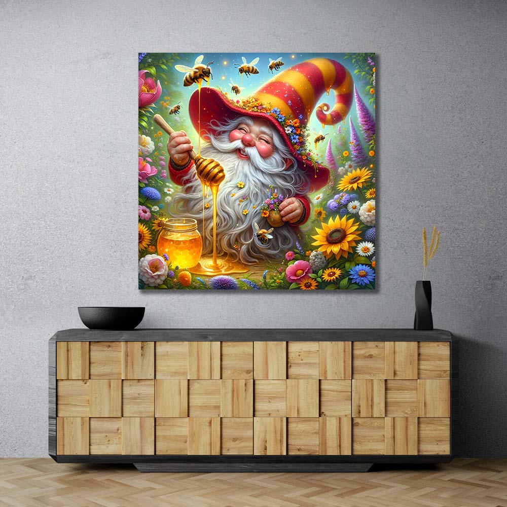 5D Diamond Painting – Honigzauber im Blütengarten, Unique-Diamond
