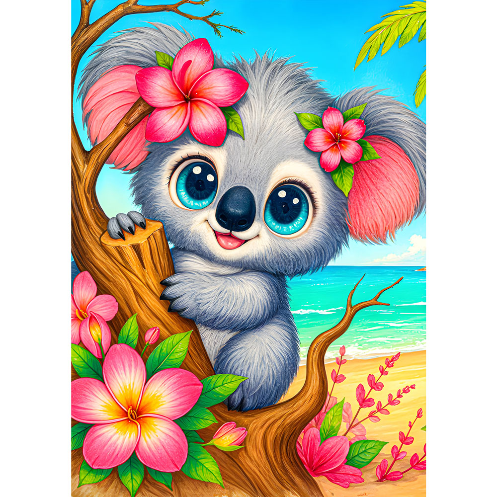 5D Diamond Painting – Kiki der Strand-Koala Unique-Diamond
