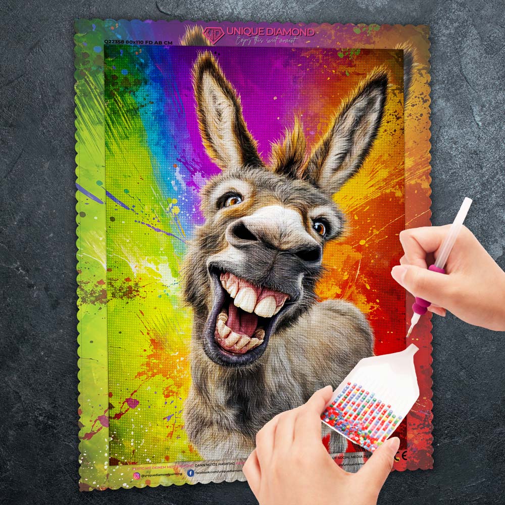 5D Diamond Painting – Lachflash mit Larry, Unique-Diamond