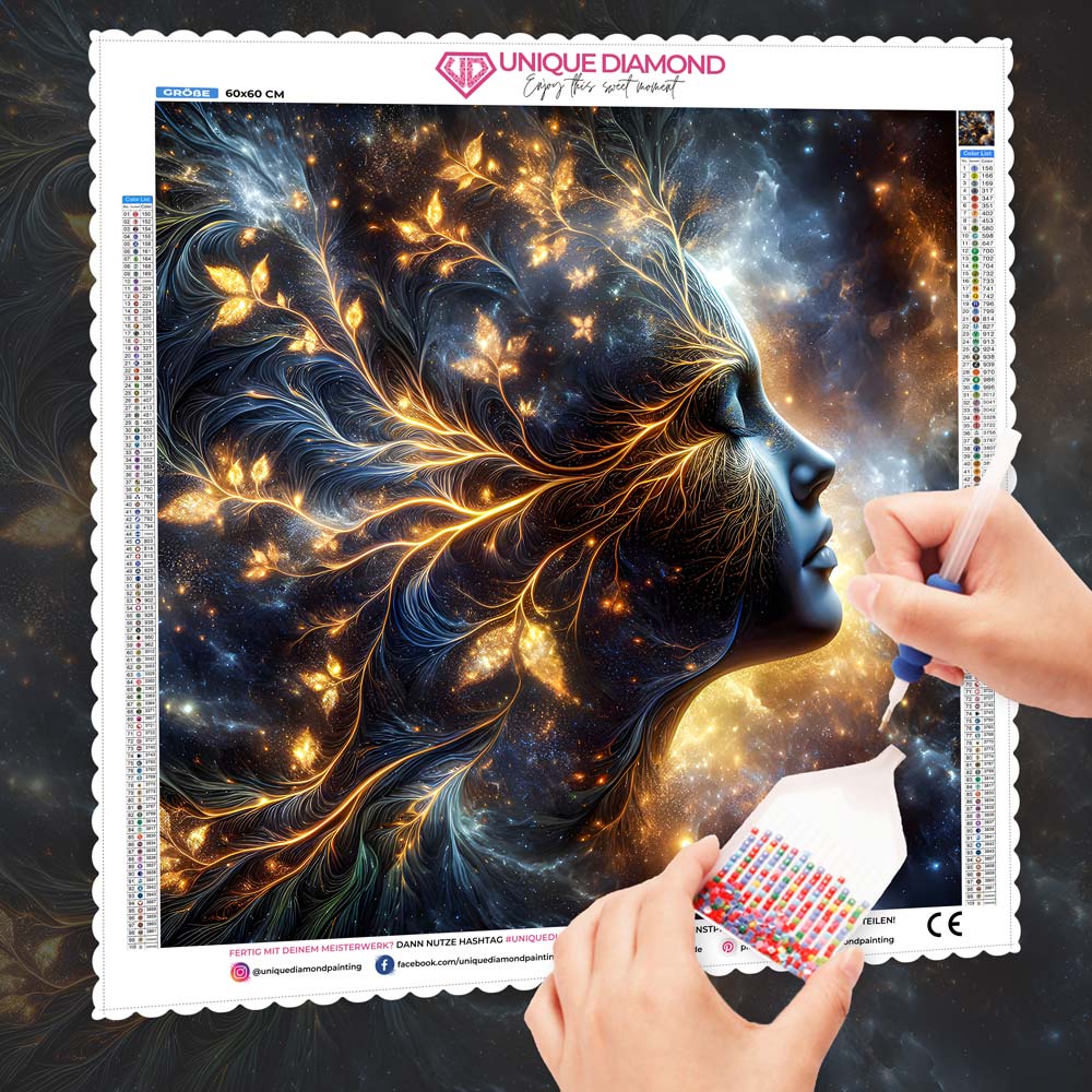 5D Diamond Painting – Lichtgeflüster der Galaxie, Unique-Diamond