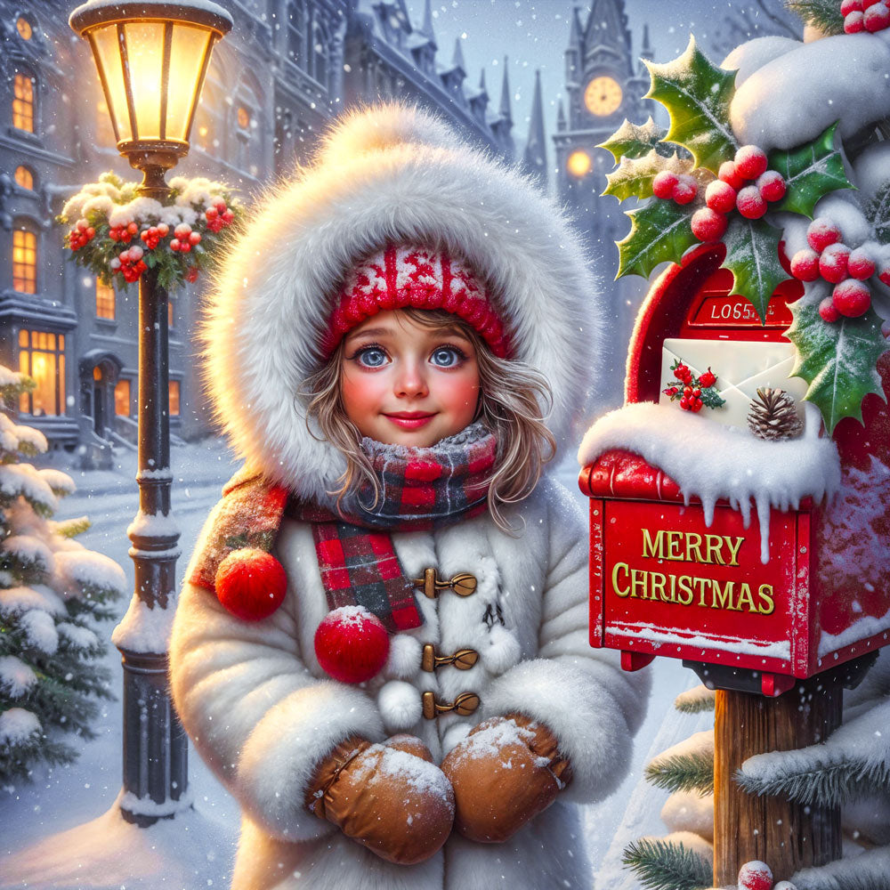 5D Diamond Painting – Lina Winterherz & der Wunsch an den Weihnachtsmann Unique-Diamond