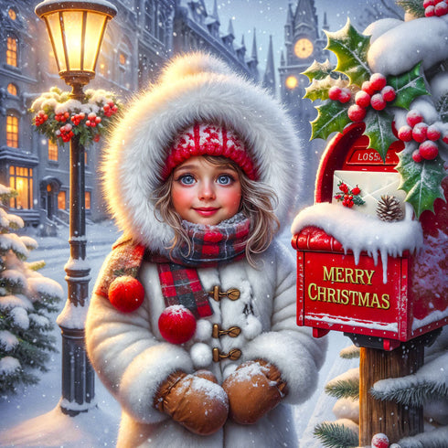 5D Diamond Painting – Lina Winterherz & der Wunsch an den Weihnachtsmann Unique-Diamond