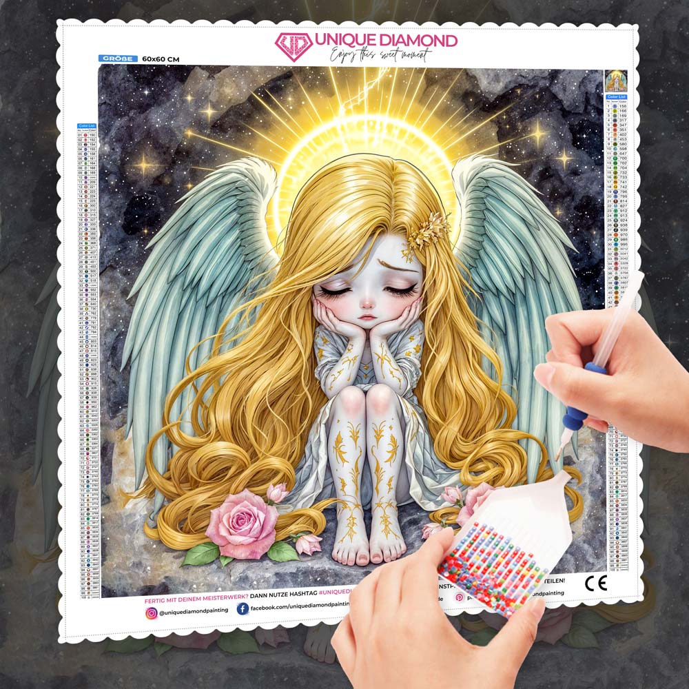 5D Diamond Painting – Liora – Die stille Himmelswächterin, Unique-Diamond