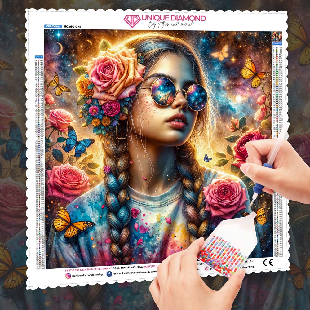 5D Diamond Painting – Luna – Träumerin der Sterne Unique-Diamond