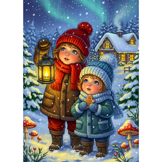 5D Diamond Painting – Mia und Lenny im Lichterzauber