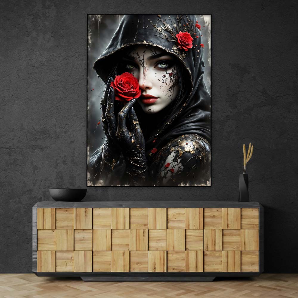 5D Diamond Painting – Rose of Shadows Unique-Diamond