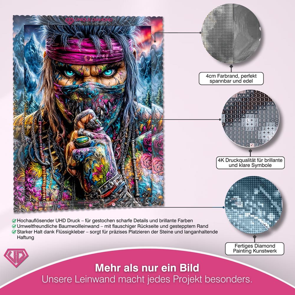 5D Diamond Painting – Savage Bloom