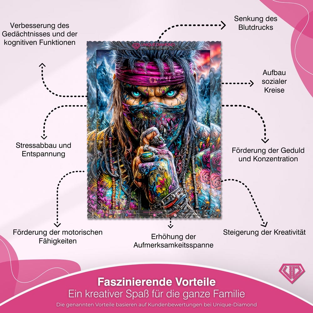 5D Diamond Painting – Savage Bloom