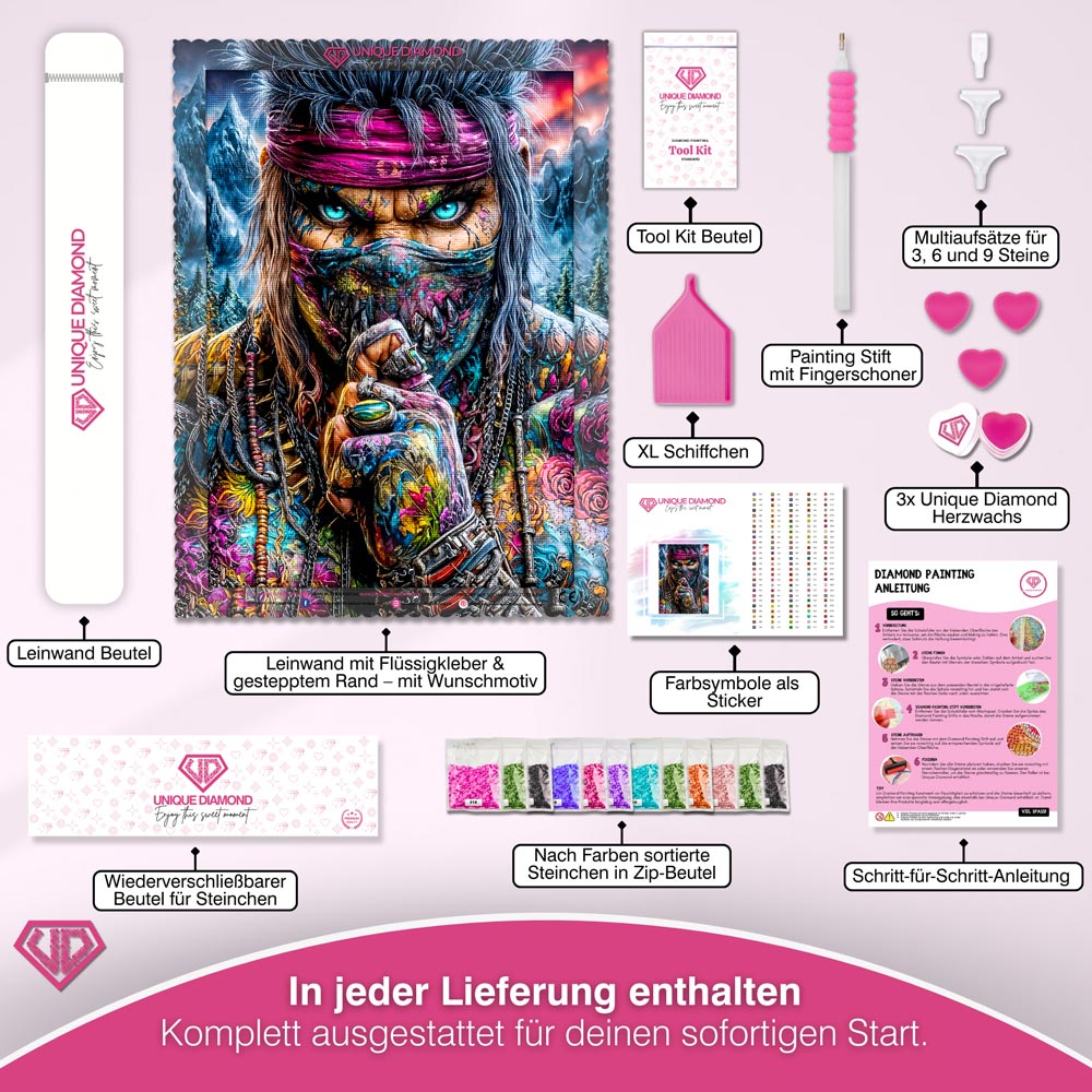 5D Diamond Painting – Savage Bloom