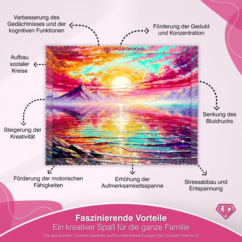 5D Diamond Painting – Spectrum Sunset Unique-Diamond