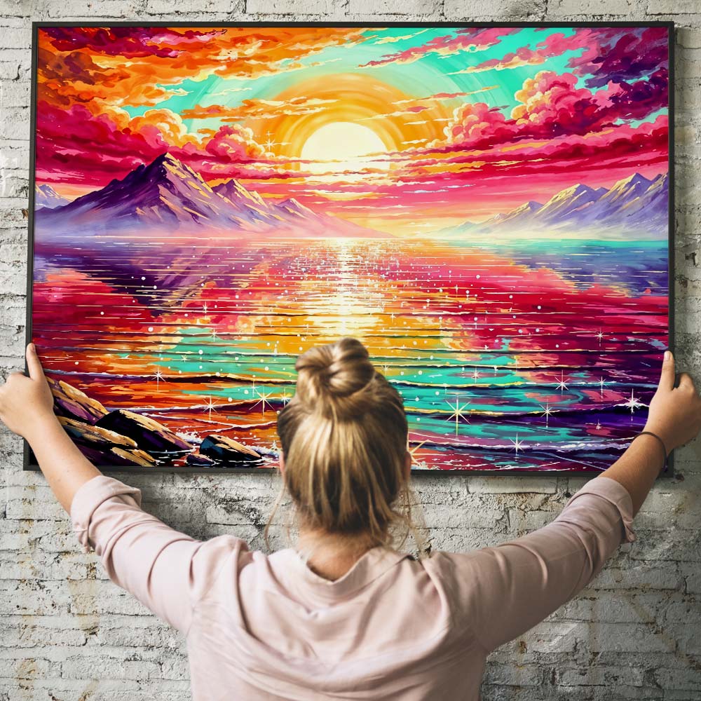 5D Diamond Painting – Spectrum Sunset Unique-Diamond
