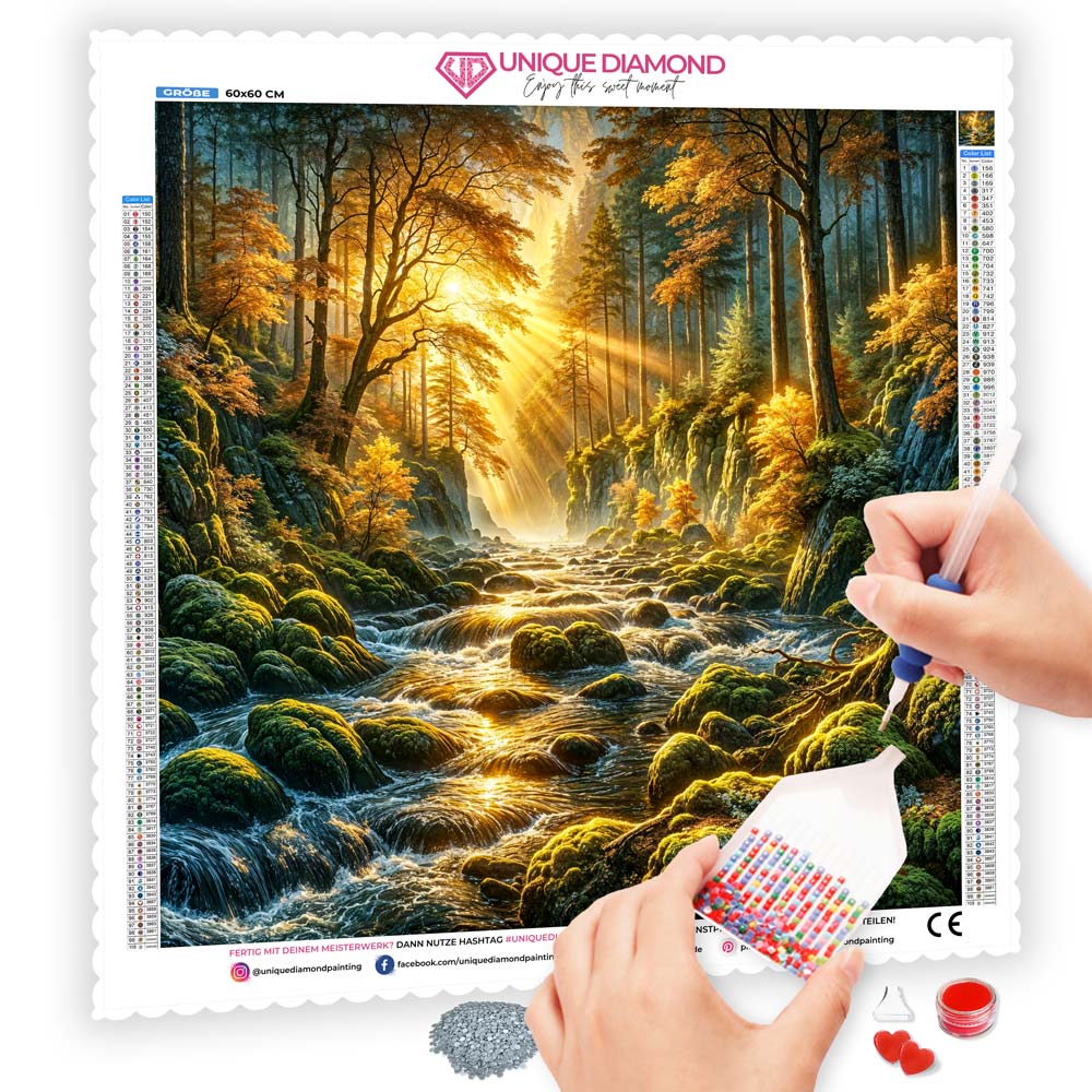 5D Diamond Painting – Tal des goldenen Morgens