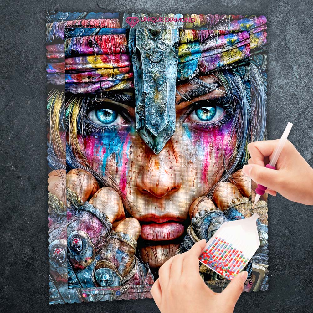5D Diamond Painting – Tears of the Warrior Unique-Diamond