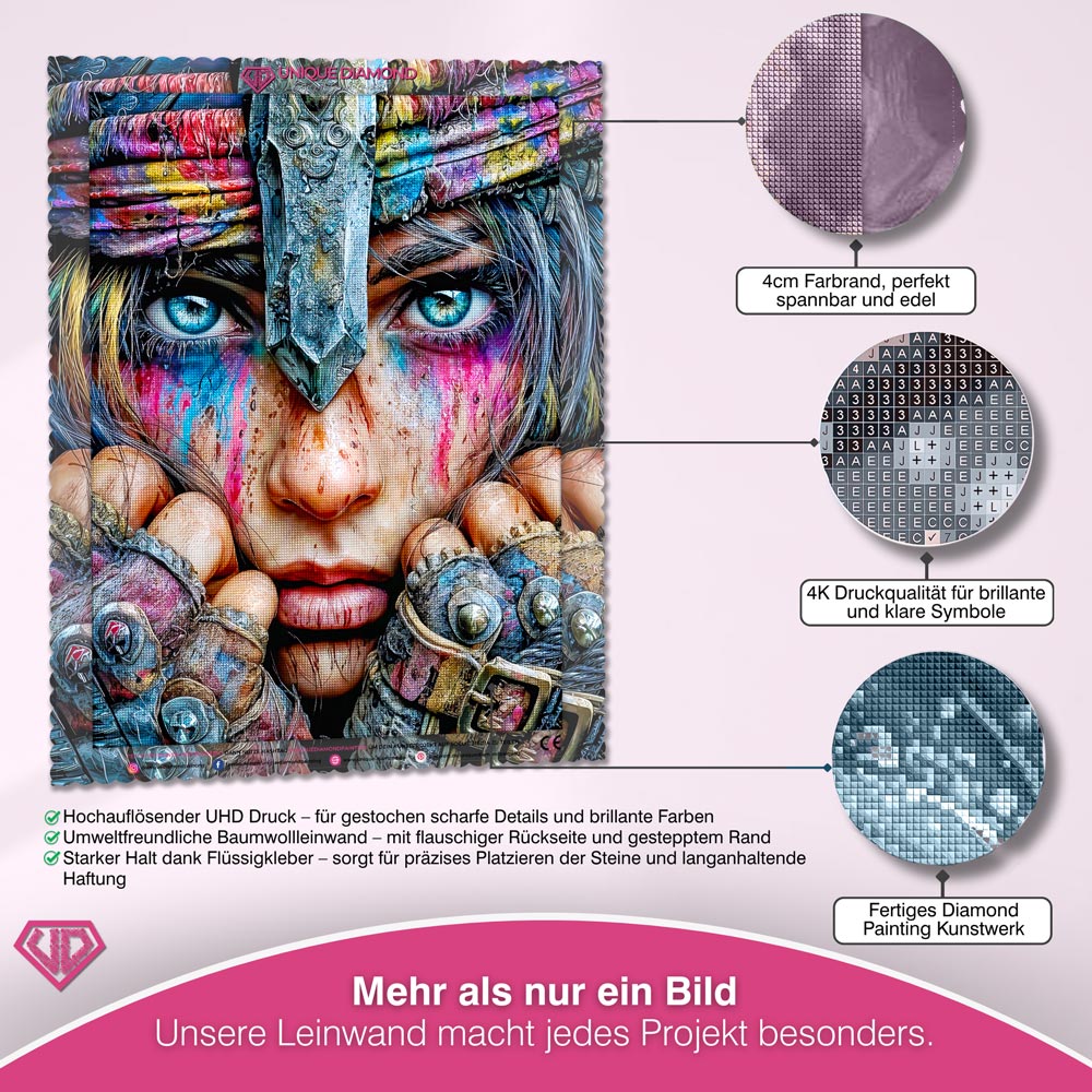 5D Diamond Painting – Tears of the Warrior Unique-Diamond