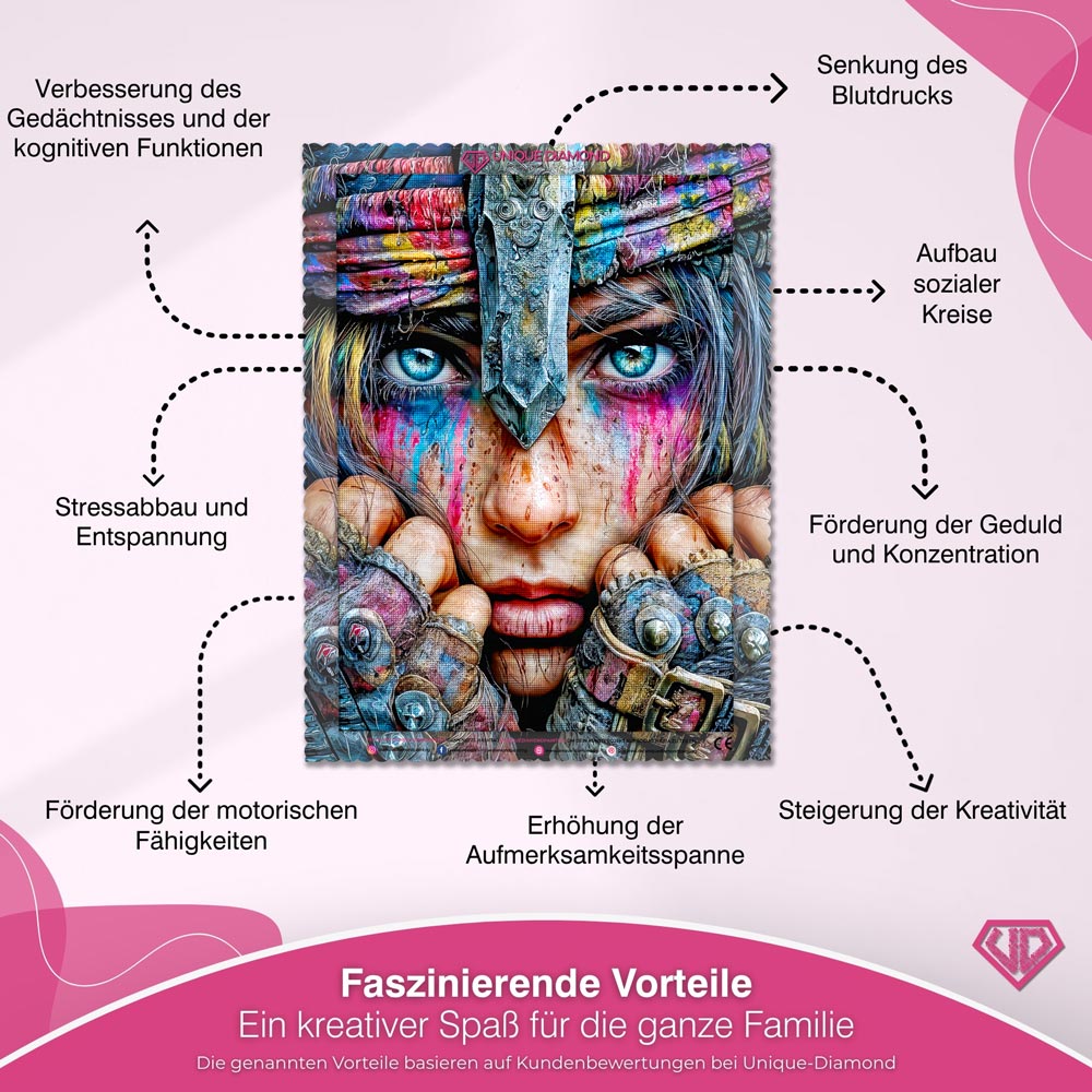 5D Diamond Painting – Tears of the Warrior Unique-Diamond