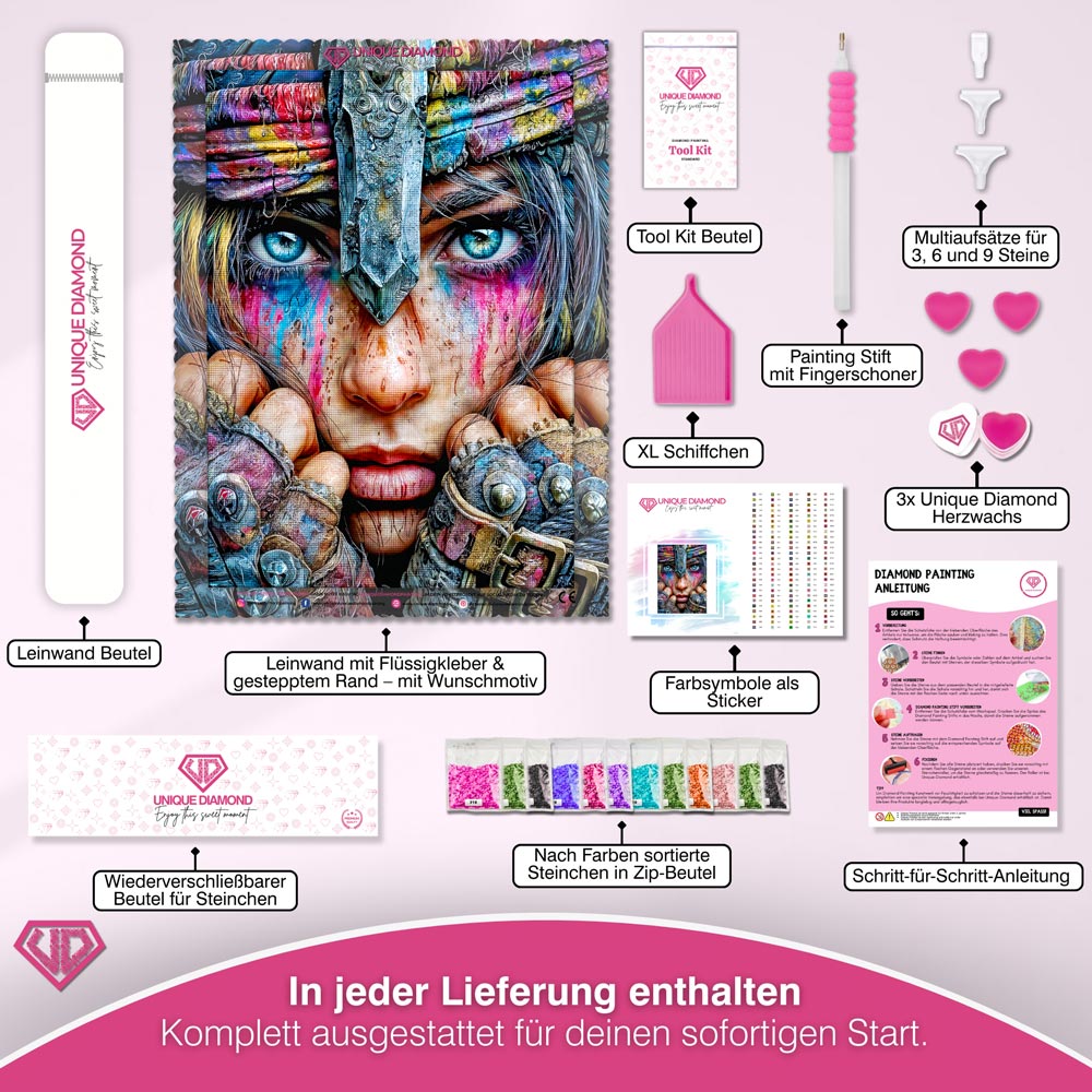 5D Diamond Painting – Tears of the Warrior Unique-Diamond