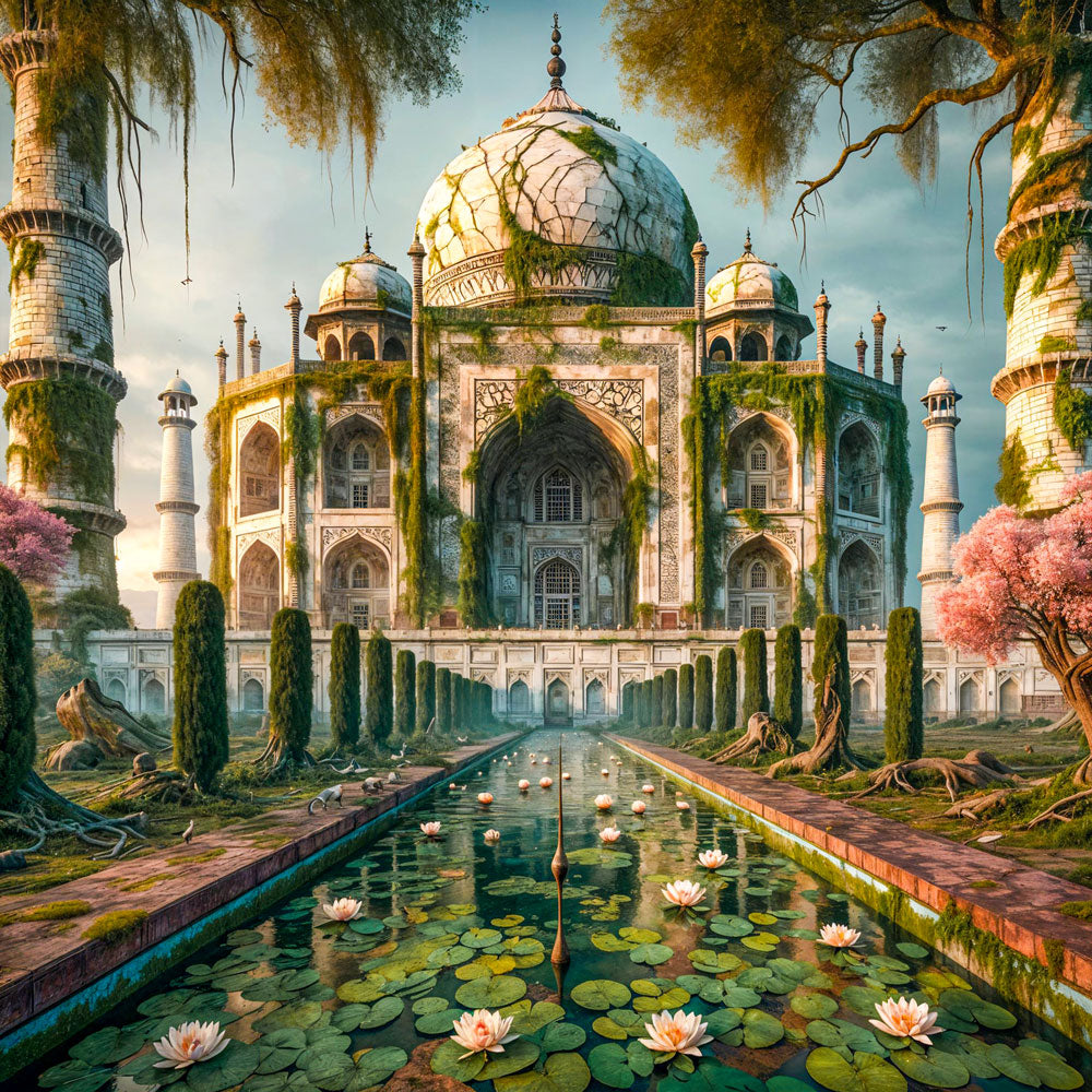 5D Diamond Painting – Tempel der Vergessenen Blüte, Unique-Diamond