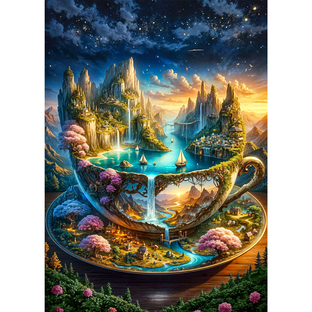 5D Diamond Painting – Traumtasse der Welten, unique-diamond