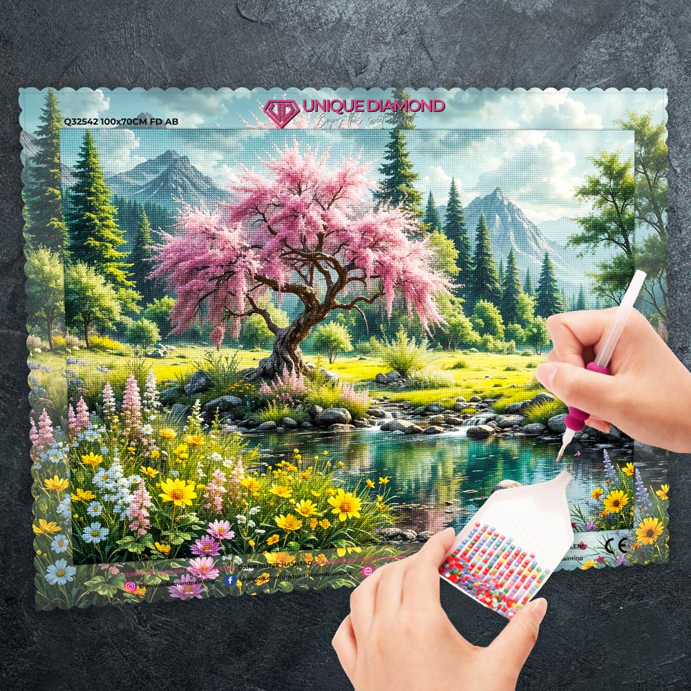 5D Diamond Painting – Whispering Blossom Unique-Diamond