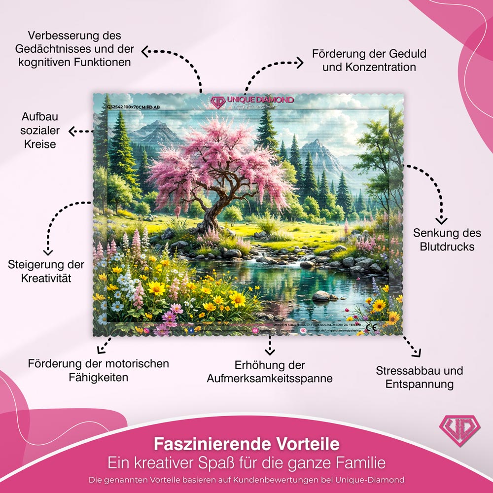 5D Diamond Painting – Whispering Blossom Unique-Diamond
