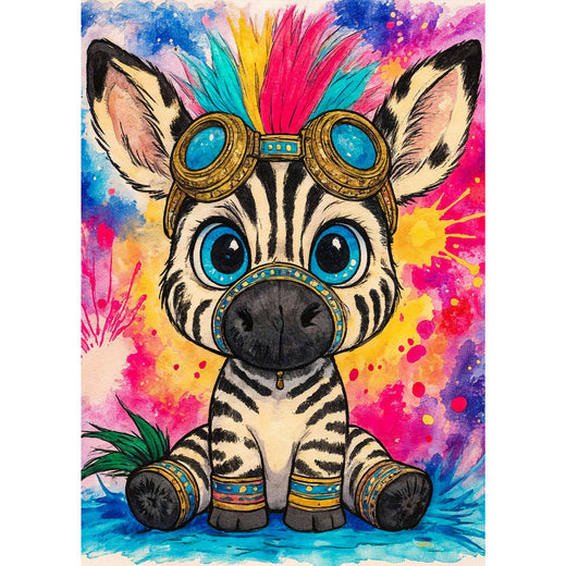 5D Diamond Painting – Zimba das Funkel-Zebra Unique-Diamond