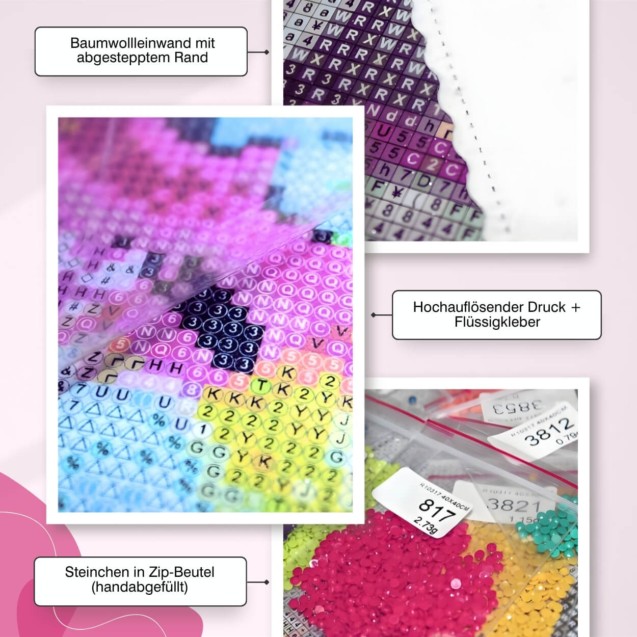 5D Diamond Painting – Abstrakte Liebe in Farben
