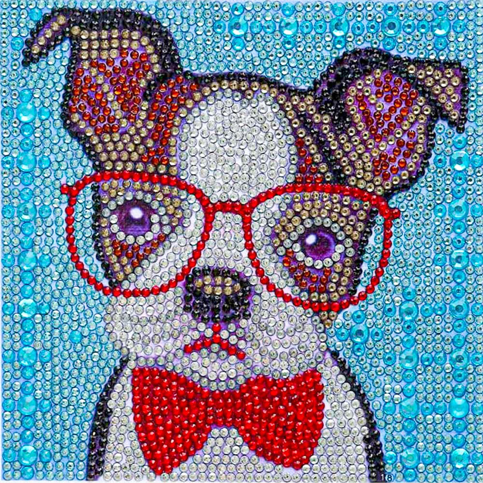 5D Kinder Diamond Painting Hund mit Bilderrahmen - Unique-Diamond